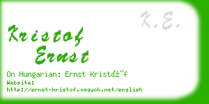 kristof ernst business card